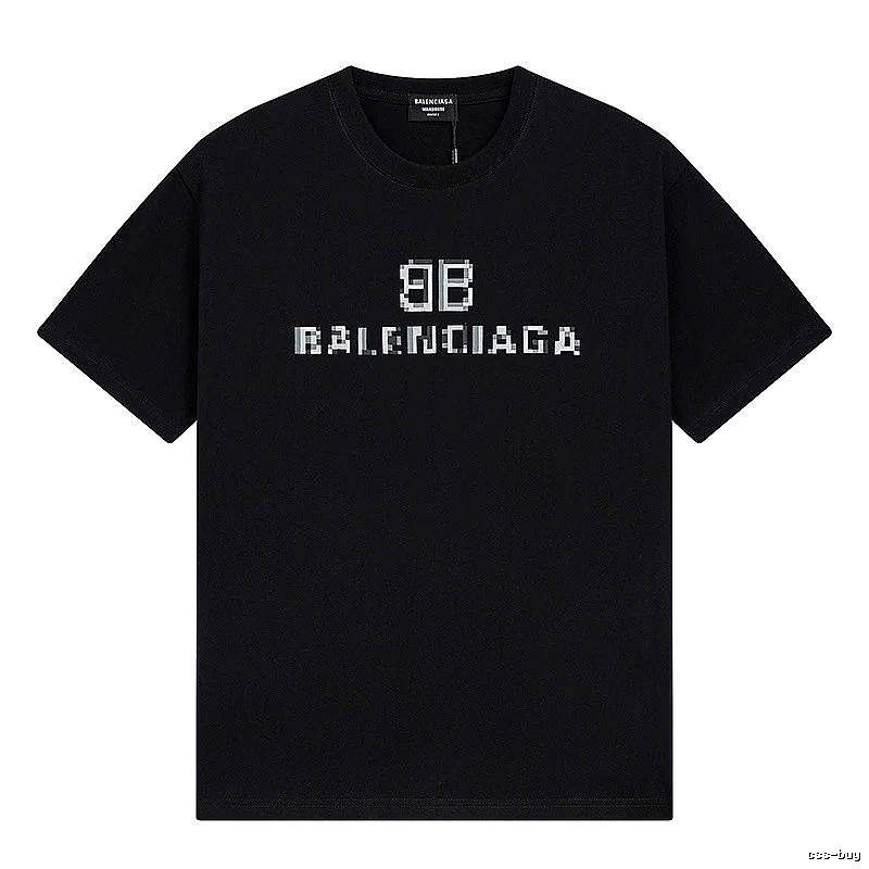 Balenciaga pixel-style black T-shirt