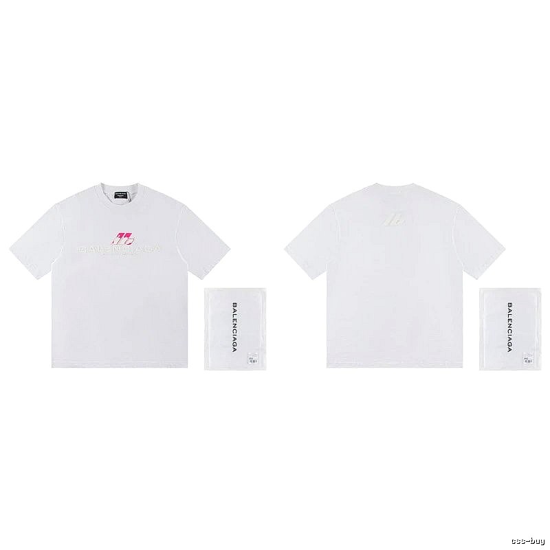 Balenciaga Printed Streetwear-style White T-Shirt