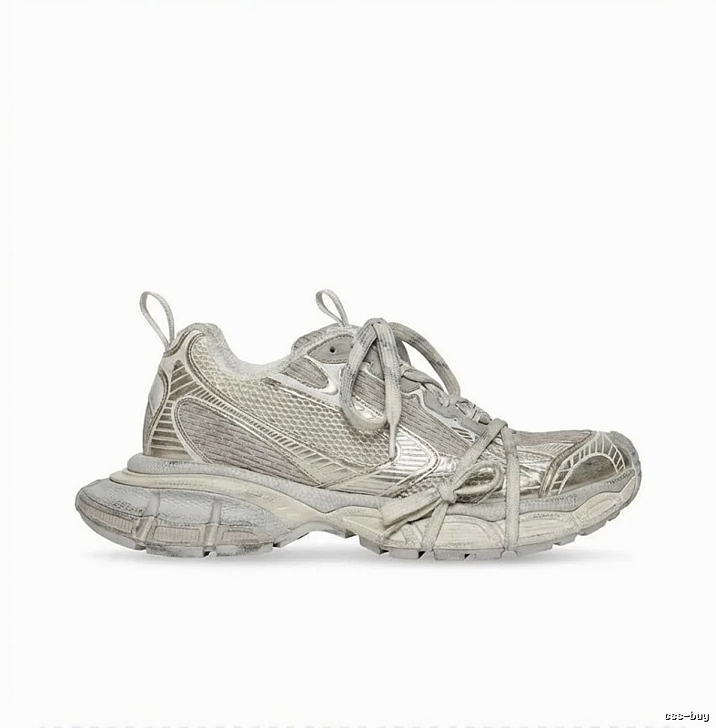 Balenciaga Retro Silver Sneakers