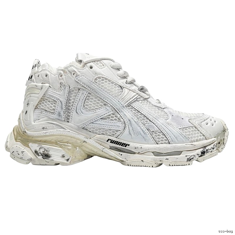 Balenciaga retro-style white shoes