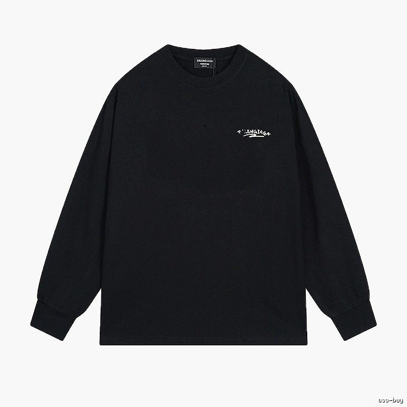 Balenciaga simple style black long-sleeved shirt