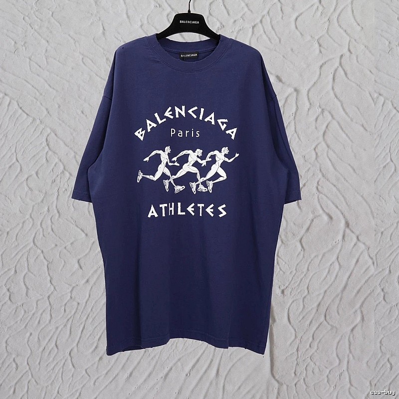 Balenciaga sporty navy blue T-shirt