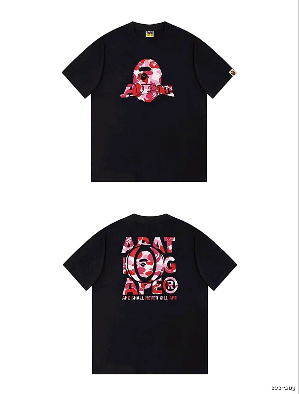 Bape camouflage-style black T-shirt