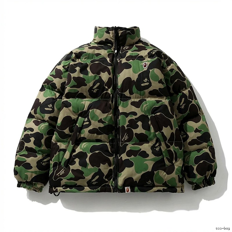 Bape camouflage-style down jacket
