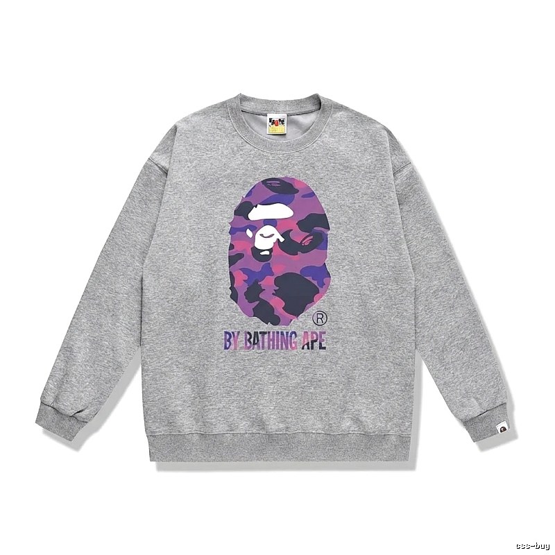 Bape camouflage-style grey sweatshirt