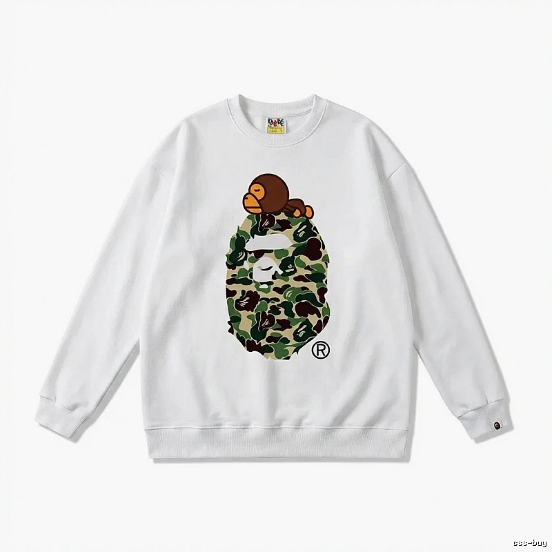Bape camouflage style white sweatshirt