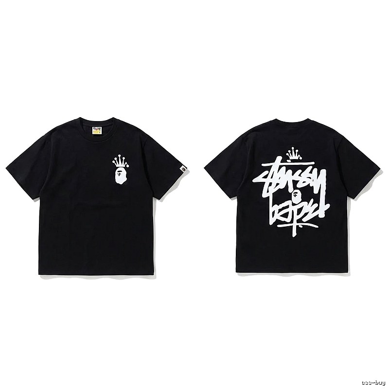 Bape Crown Graffiti Style Short-Sleeve Shirt