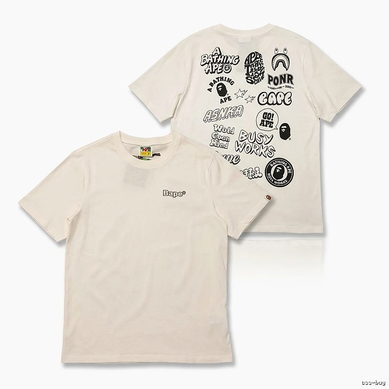 Bape trendy style white T-shirt
