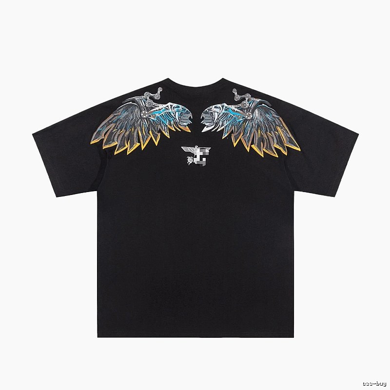BOY Mechanical Wing Street Style Black Short Sleeve T-Shirt