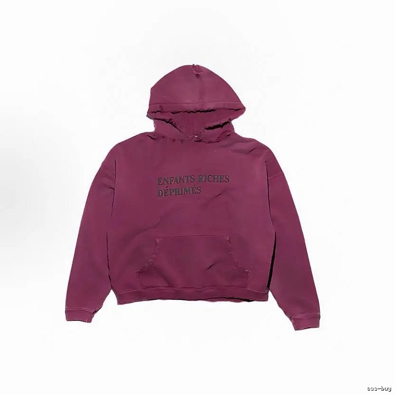 Burgundy Red Graphic Zip Hoodie Logo Detail