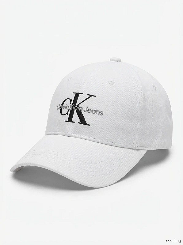Calvin Klein minimalist style white baseball cap