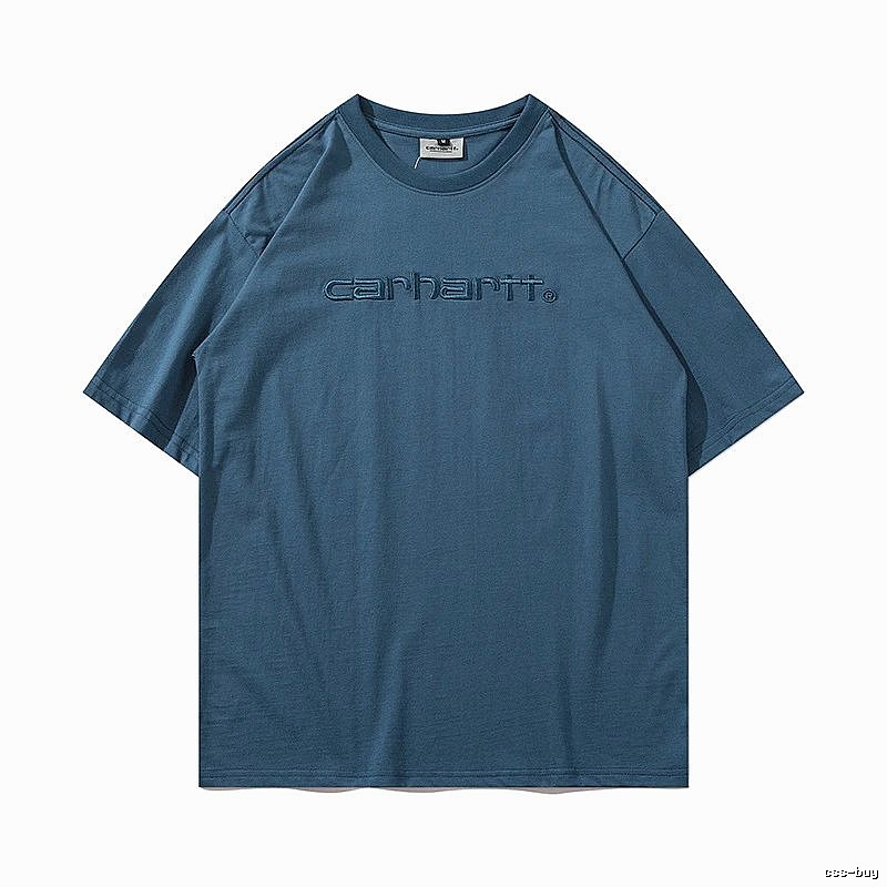 Carhartt Daily Logo T-shirt Light Blue Subtle for City Outfits