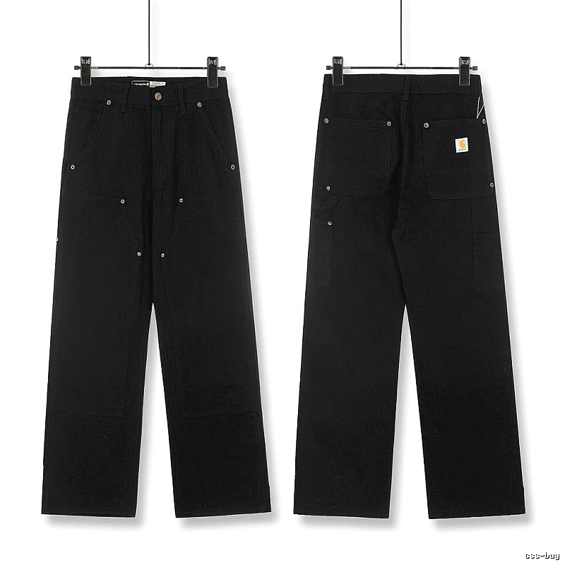 Carhartt workwear style black long trousers