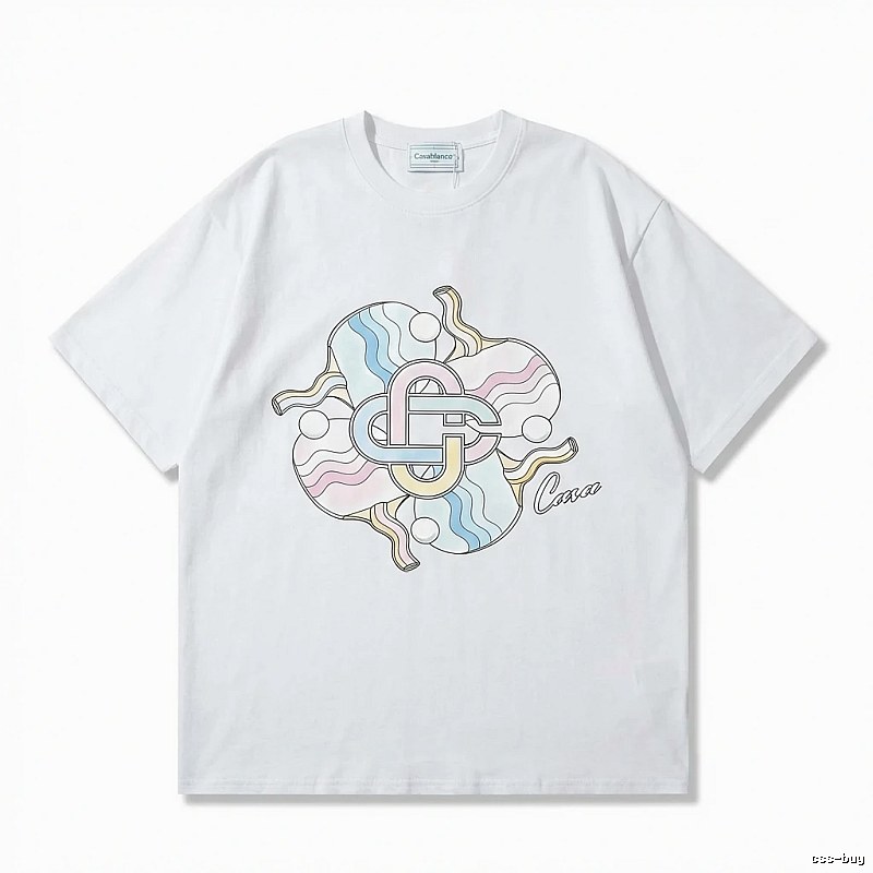 Casablanca Print Trendy White T-shirt