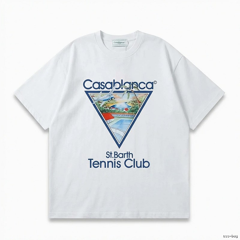 Casablanca Printed Casual White T-shirt