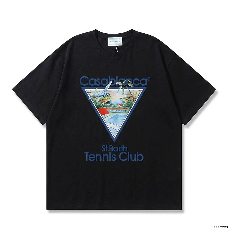 Casablanca triangle - printed black T - shirt