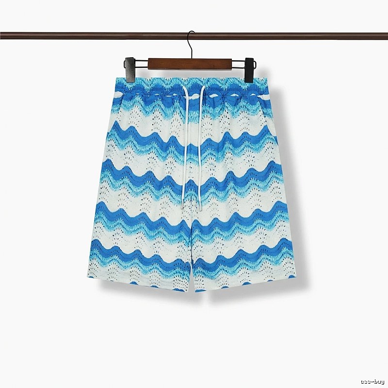 Casablanca Wave Style Blue and White Shorts