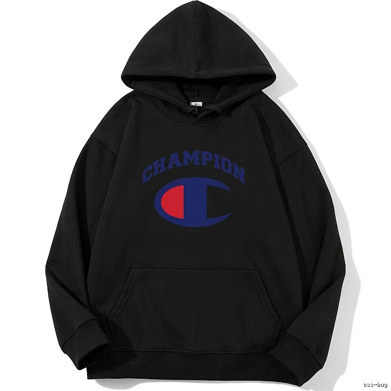 Champion Classic Simple Style Black Sweatshirt