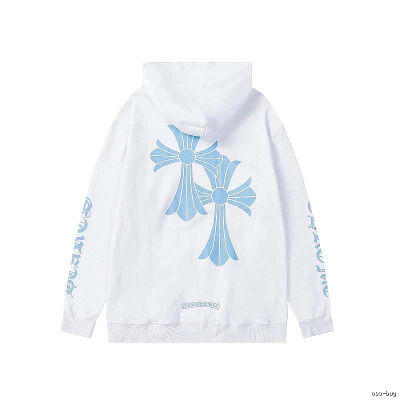 Chrome Hearts 2088-15 White Cross Graphic Hoodie Travel Styling