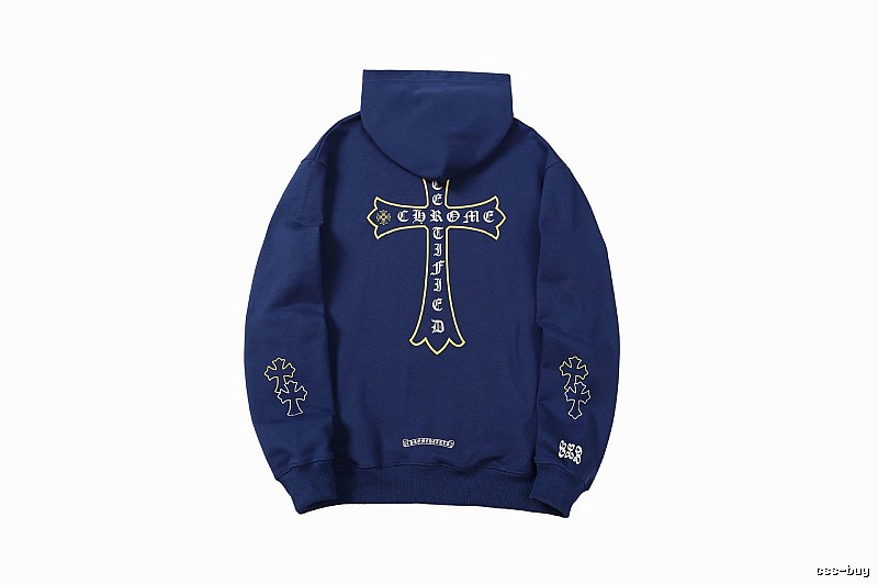 Chrome Hearts 2088-81 Navy Cross Graphic Hoodie Clean Colorway