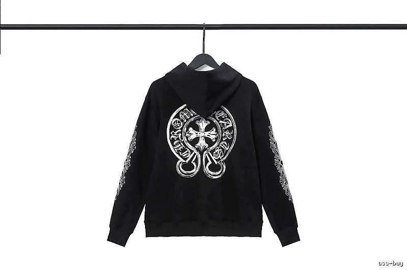 Chrome Hearts 2089-53 Black Cross Graphic Hoodie Minimal Look