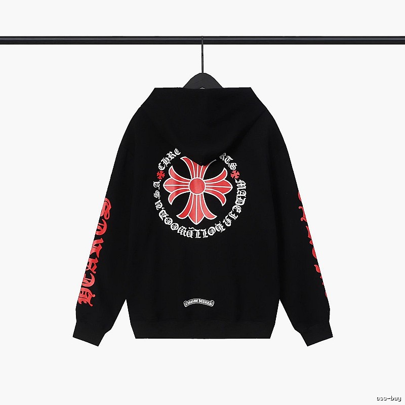 Chrome Hearts 2089-62 Black Cross Graphic Hoodie Soft Neutral