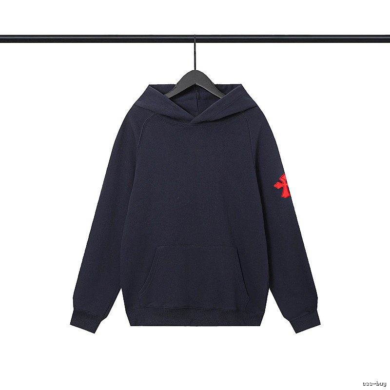 Chrome Hearts 2089-83 Navy Cross Graphic Hoodie Sport Casual
