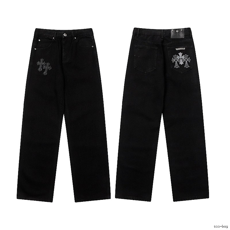 Chrome Hearts Classic Graphic jeans Light Denim Jeans with Travel-Friendly Style