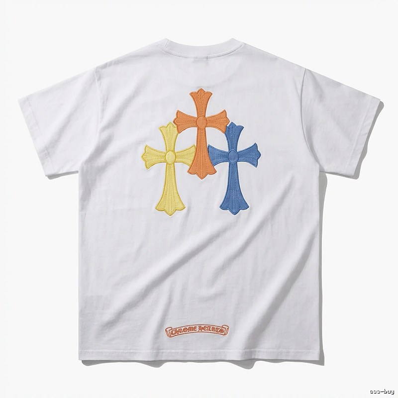 Chrome Hearts Colorful Cross White T-shirt