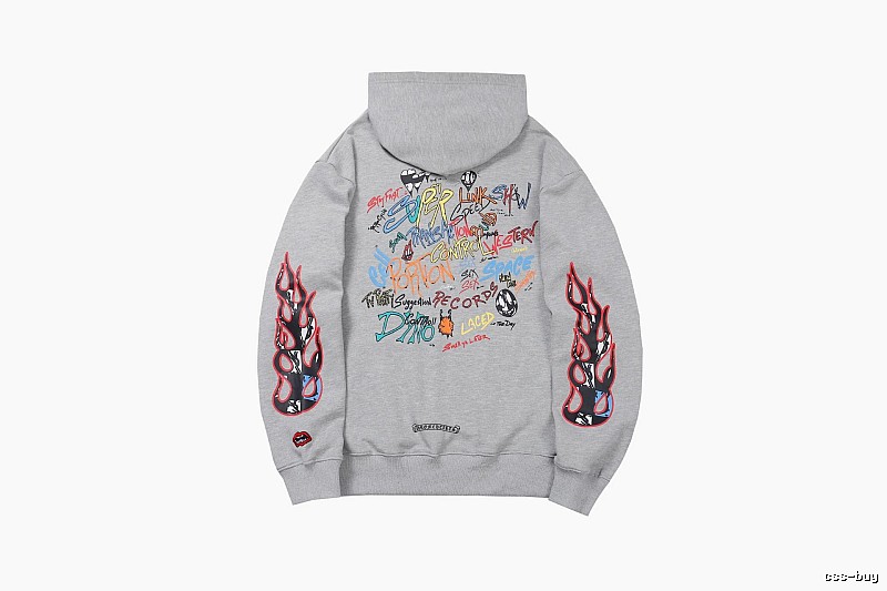 Chrome Hearts Compact Cross graphic hoodie Black Blue Cross for Smart Casual Looks