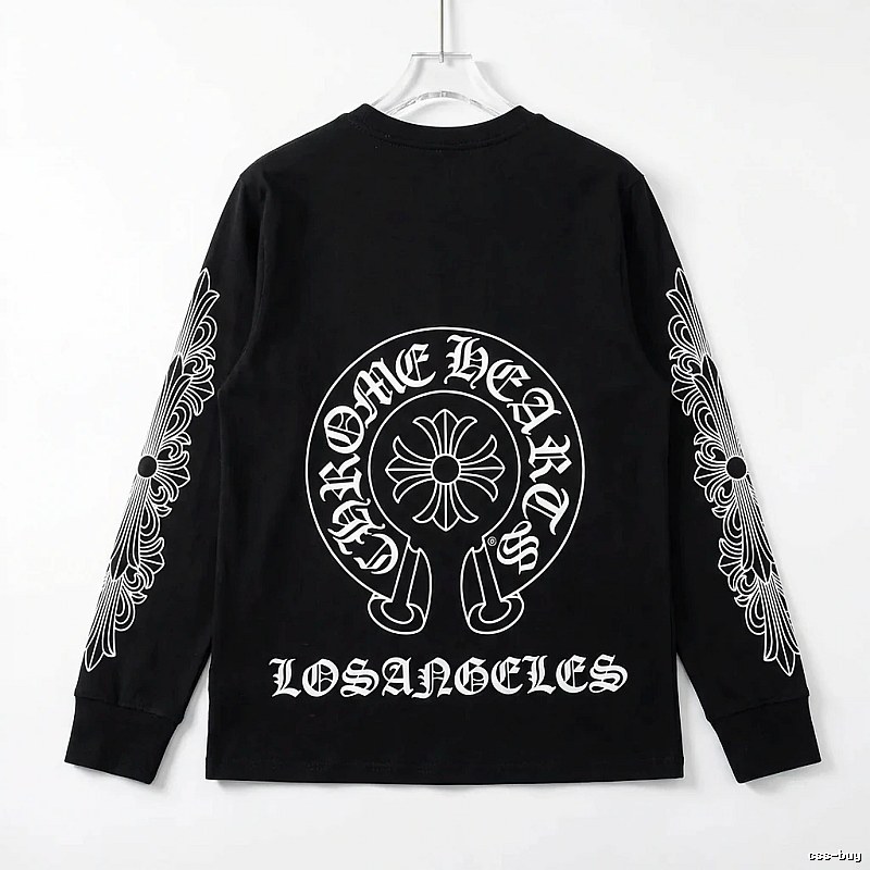 Chrome Hearts Cross Flower Dark Style Black Long Sleeve