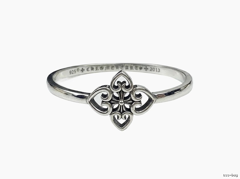 Chrome Hearts Cross Flower Vintage Silver Ring