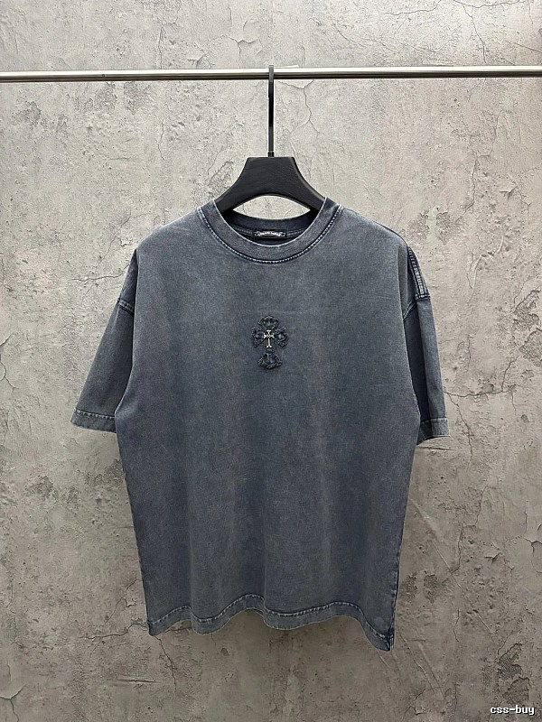 Chrome Hearts Cross Retro Style Gray T-shirt