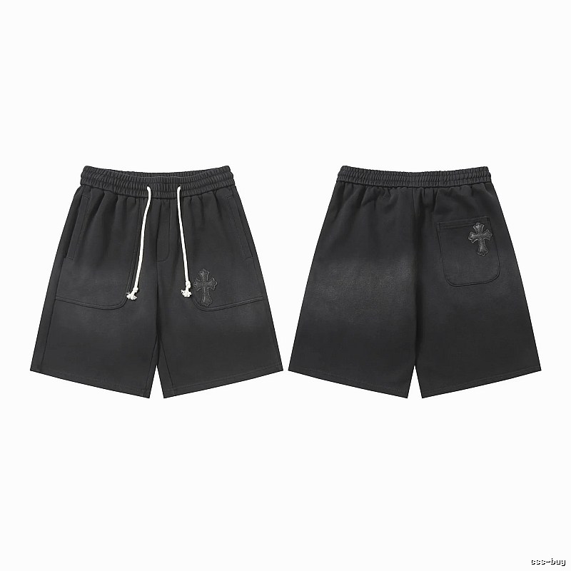 Chrome Hearts Cross Streetwear Brand Black Shorts