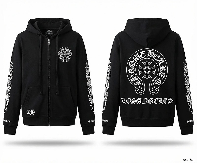 Chrome Hearts dark style black cardigan