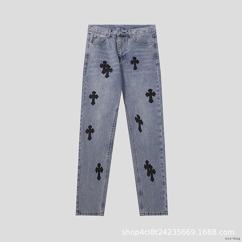 Chrome Hearts Gift Ready Graphic jeans Light Denim Jeans with Standout Detail