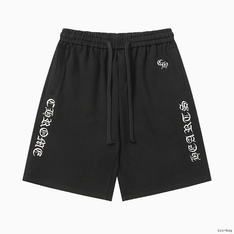 Chrome Hearts Gothic Style Black Shorts