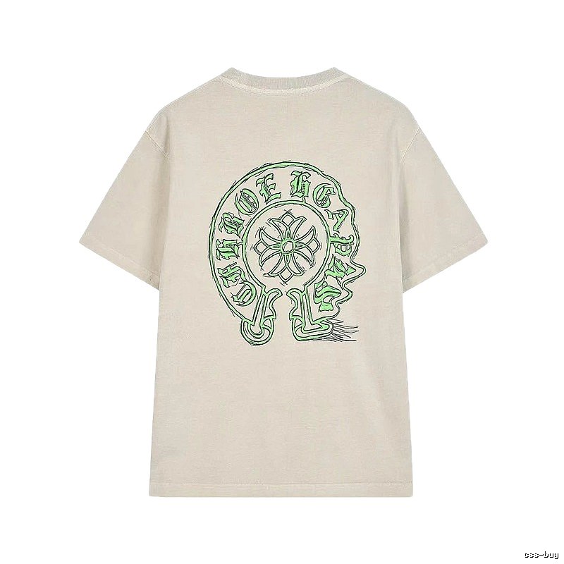 Chrome Hearts Horseshoe Cross Print Street Style Off-white T-shirt