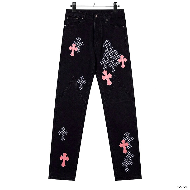 Chrome Hearts Monogram Graphic jeans Light Denim Jeans for Layered Styling