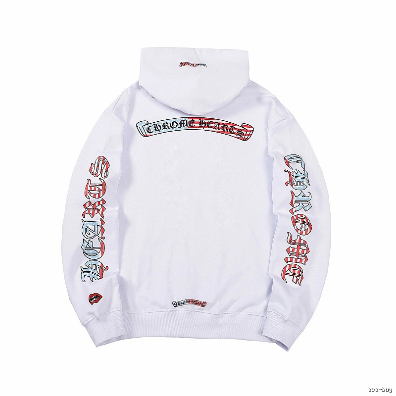 Chrome Hearts Premium Style Cross graphic hoodie Black Blue Cross for Resort Outfits
