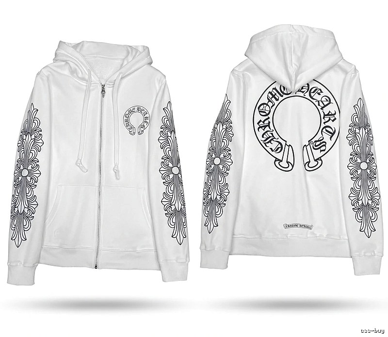 Chrome Hearts Printed Trendy and Cool Style White Hoodie