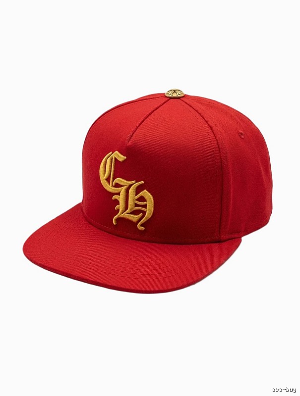 Chrome Hearts Red Hip-hop Style Baseball Cap