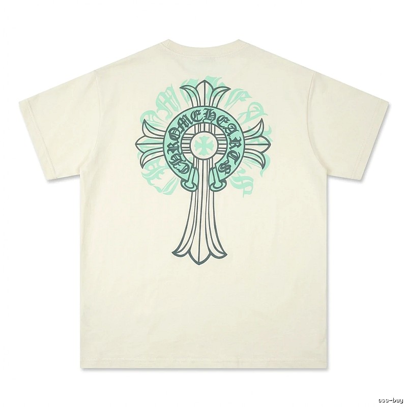 Chrome Hearts retro-style beige T-shirt