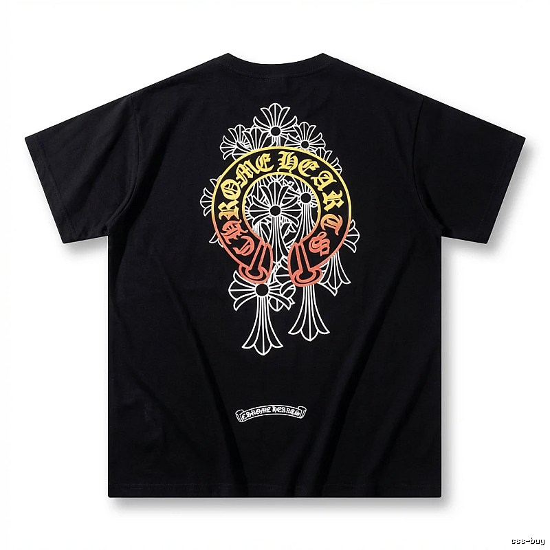 Chrome Hearts Retro Style Black T-shirt