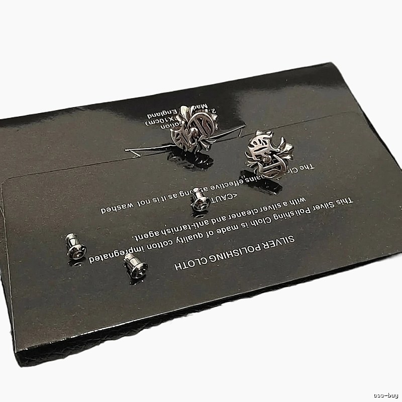 Chrome Hearts Silver Retro Stud Earrings