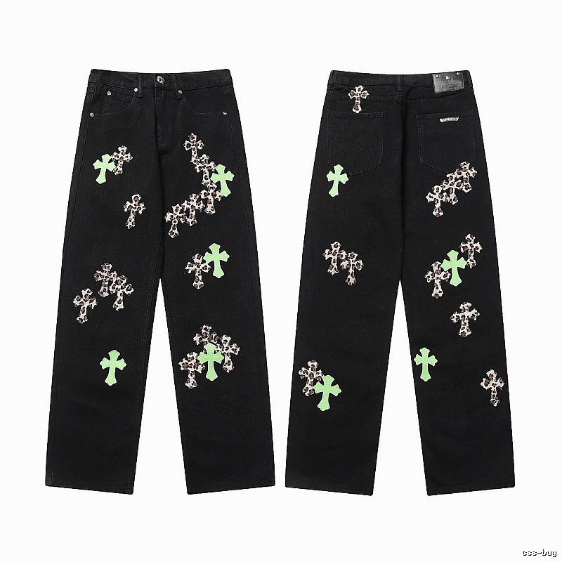 Chrome Hearts Summer Graphic jeans Light Denim Jeans with Bold Graphic
