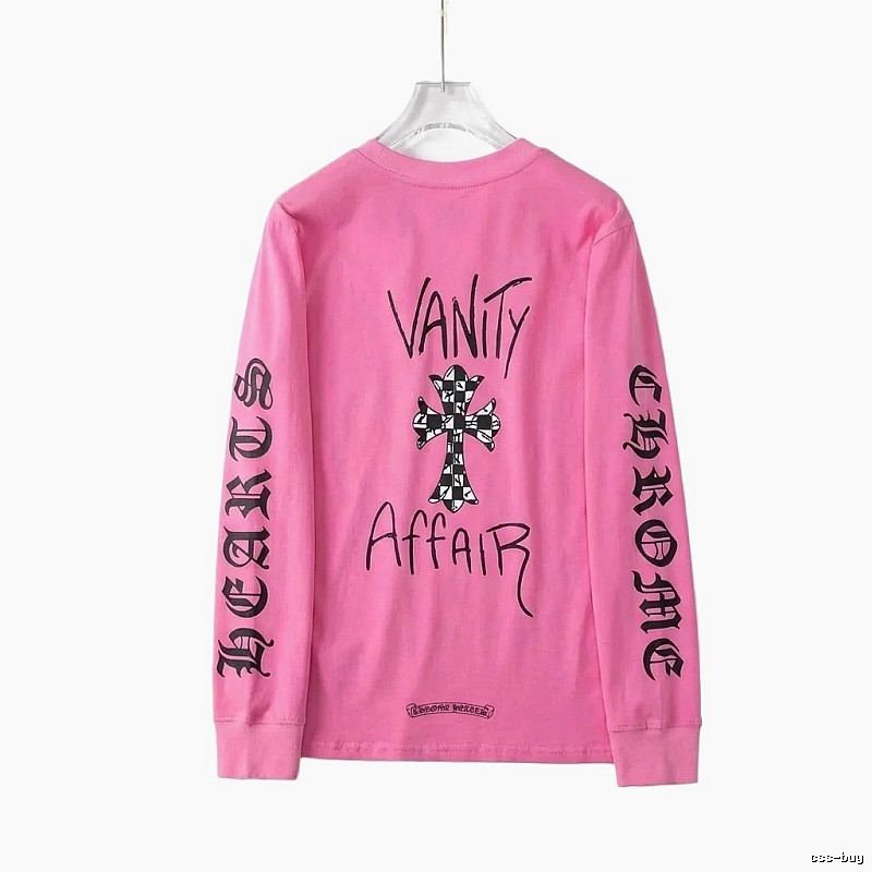 Chrome Hearts trendy and cool pink sweatshirt