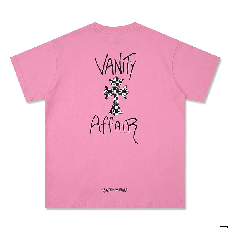 Chrome Hearts Trendy and Cool Style Pink T-shirt