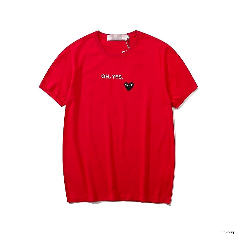 Comme des Garcons PLAY 2021-87 Red Style 2187 Heart Logo T-Shirt Clean Colorway