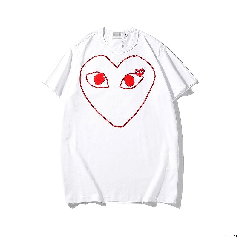 Comme des Garcons PLAY 2023-13 Red Style 2313 Heart Logo T-Shirt Minimal Look